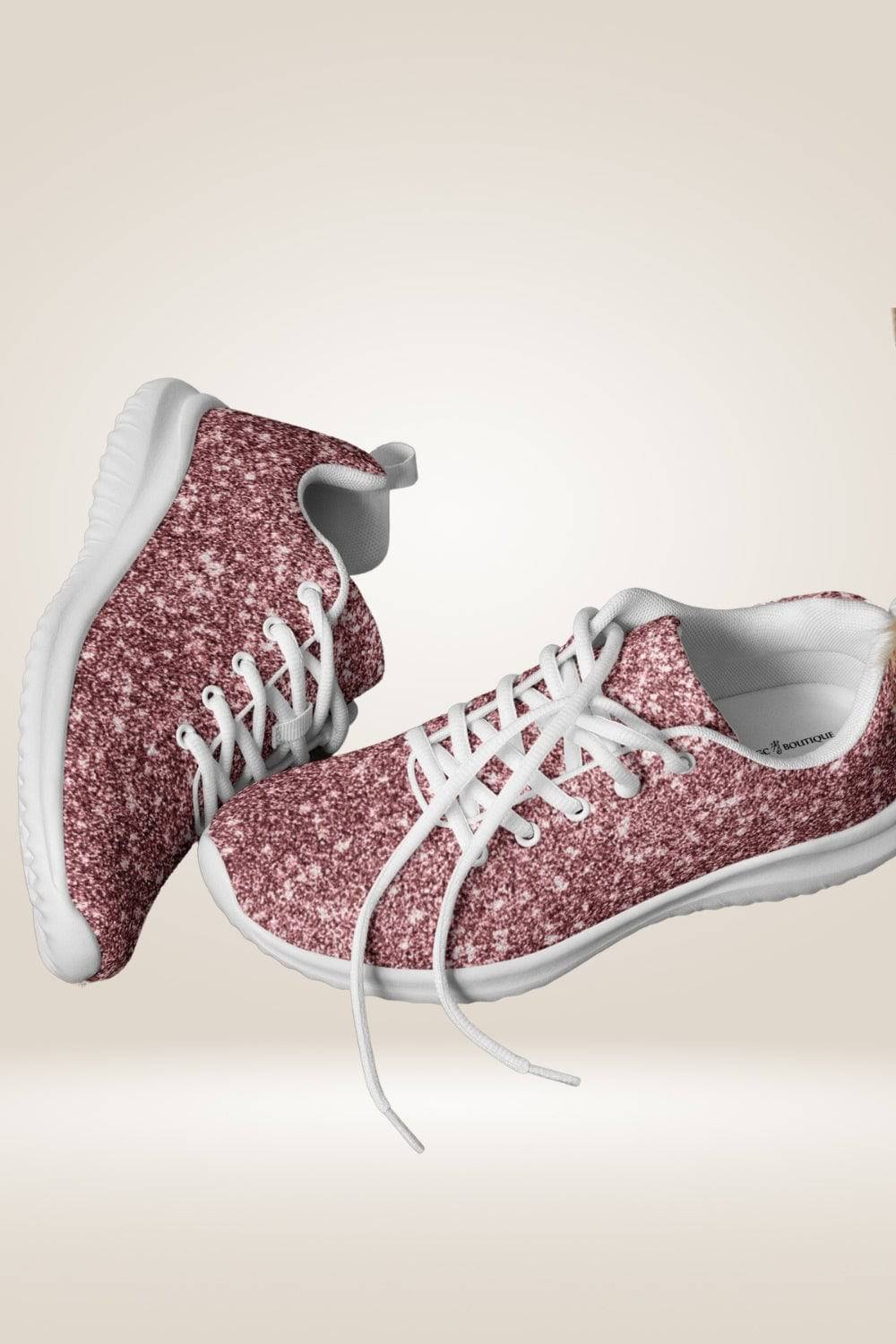 Lace Up Pink Glitter Sneakers - TGC Boutique - Sneakers