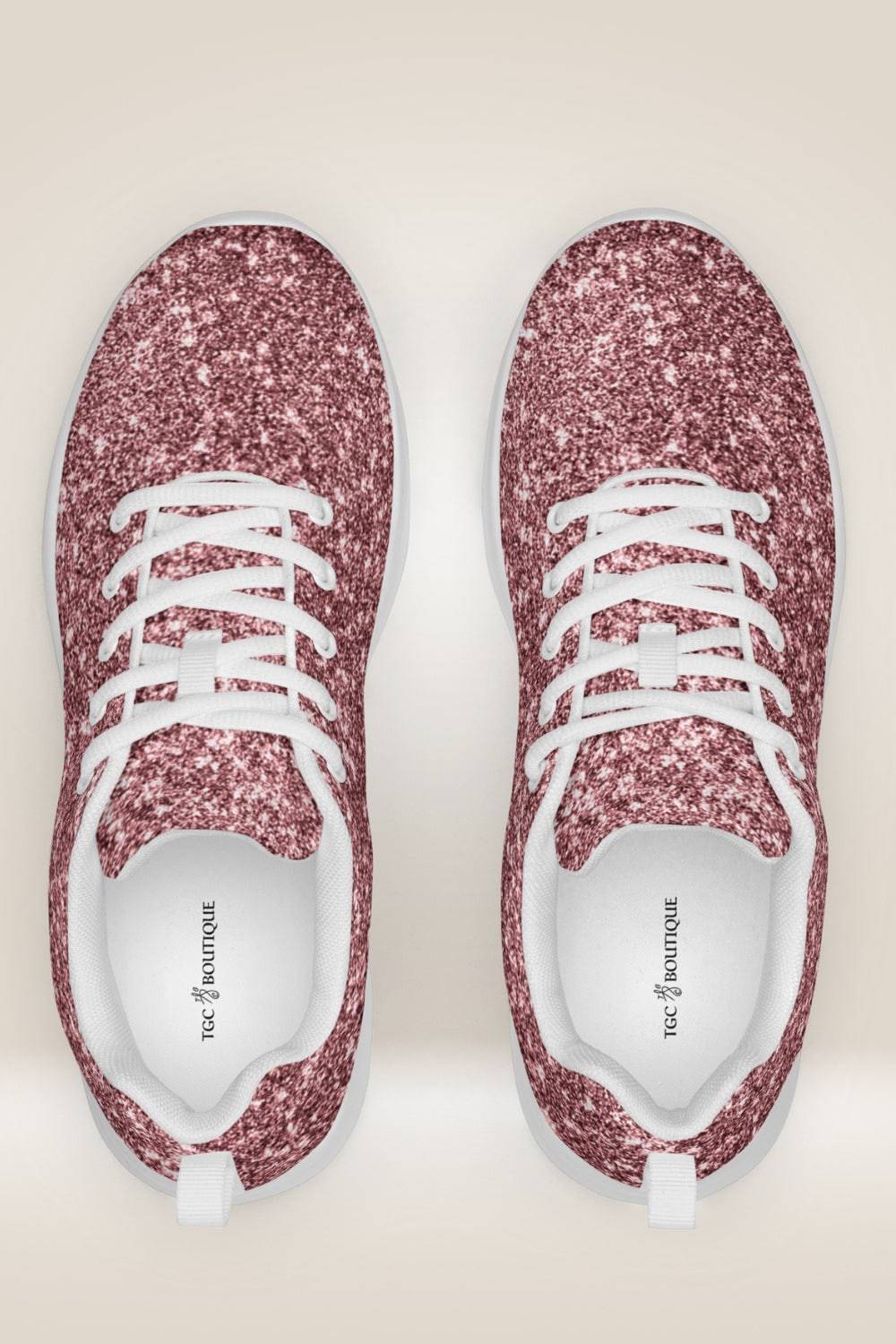 Lace Up Pink Glitter Sneakers - TGC Boutique - Sneakers