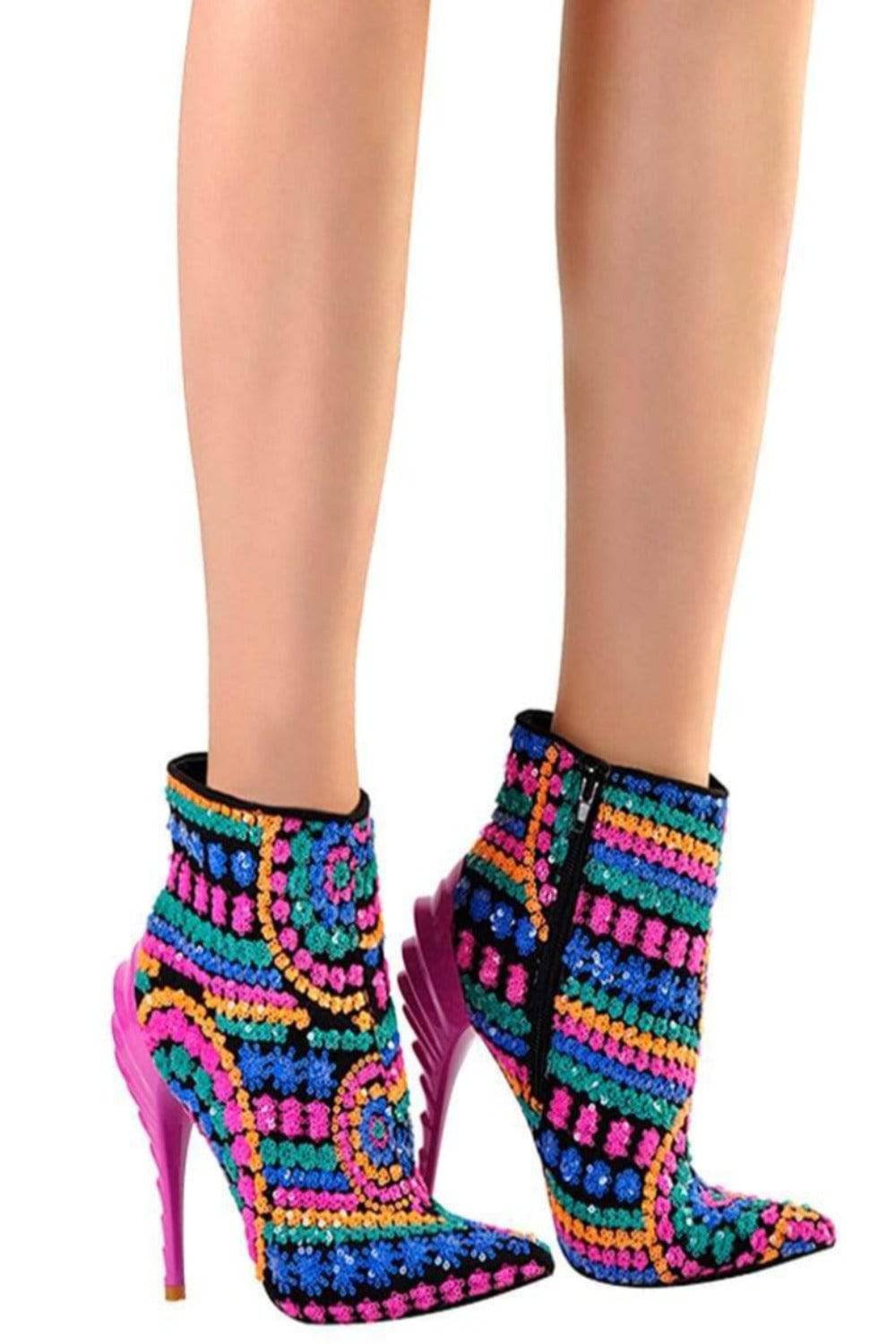Lady Chick Pink Ankle Boots - TGC Boutique - Ankle Boots