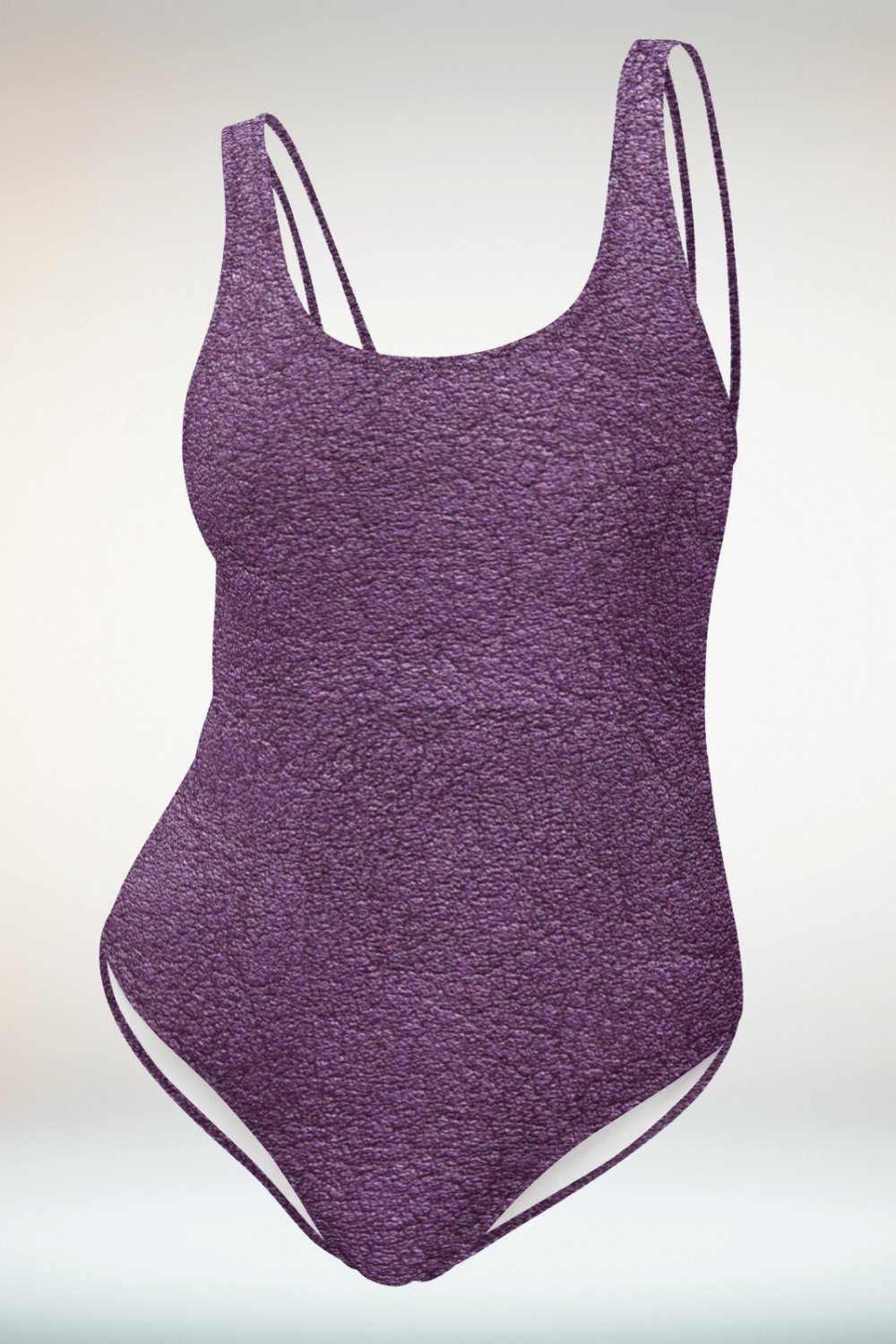 Leather Print Purple One Piece Swimsuit - TGC Boutique - One Piece Swimsuit