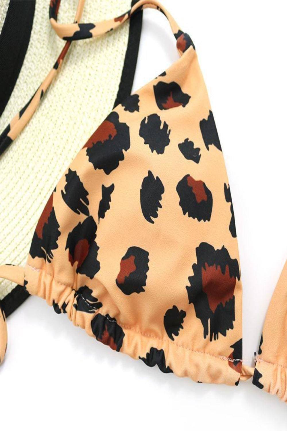 Leopard Print Micro Thong Bikini Swimsuit - TGC Boutique - Leopard Print Swimsuit