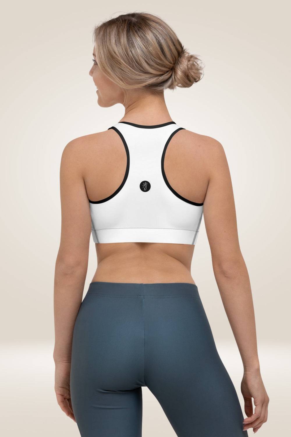 Leopard Print White Sports Bra - TGC Boutique - Sports Bra