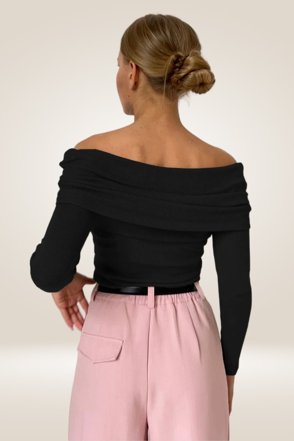 Leyla Off The Shoulder Sweater - TGC Boutique - Pink Sweater