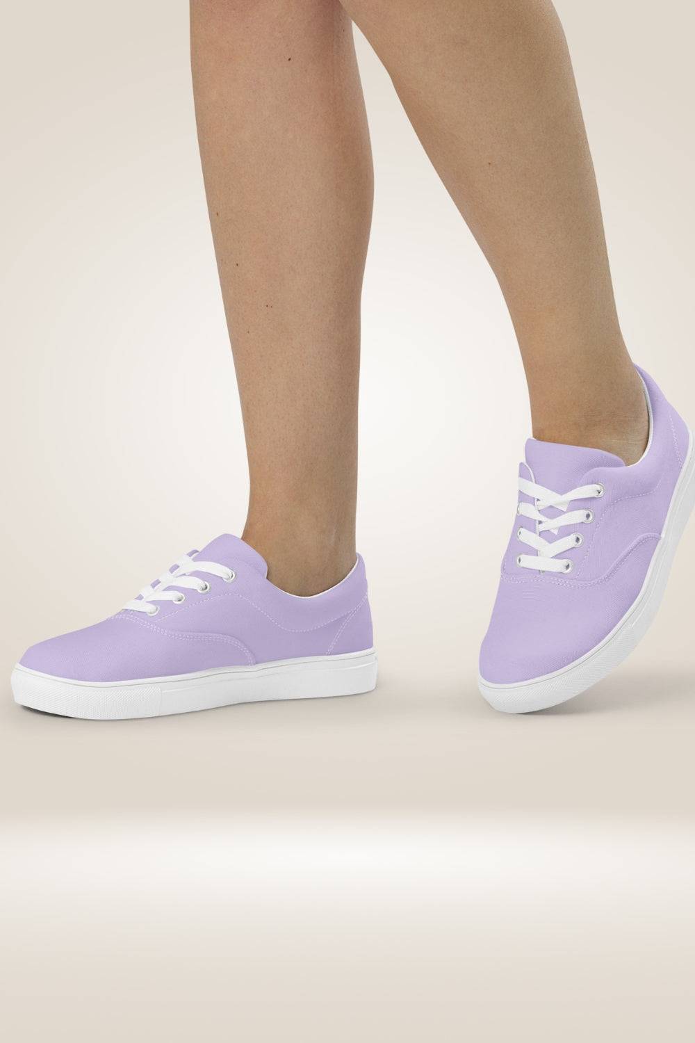 Light Purple Lace Up Canvas Shoes - TGC Boutique - Sneakers