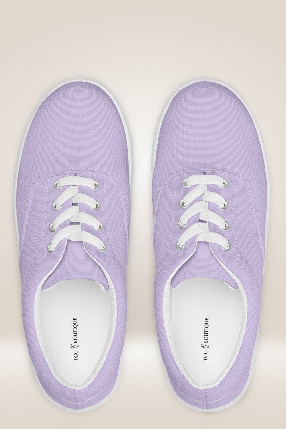 Light Purple Lace Up Canvas Shoes - TGC Boutique - Sneakers