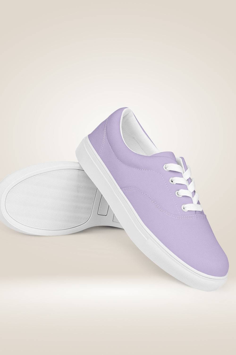 Light Purple Lace Up Canvas Shoes - TGC Boutique - Sneakers