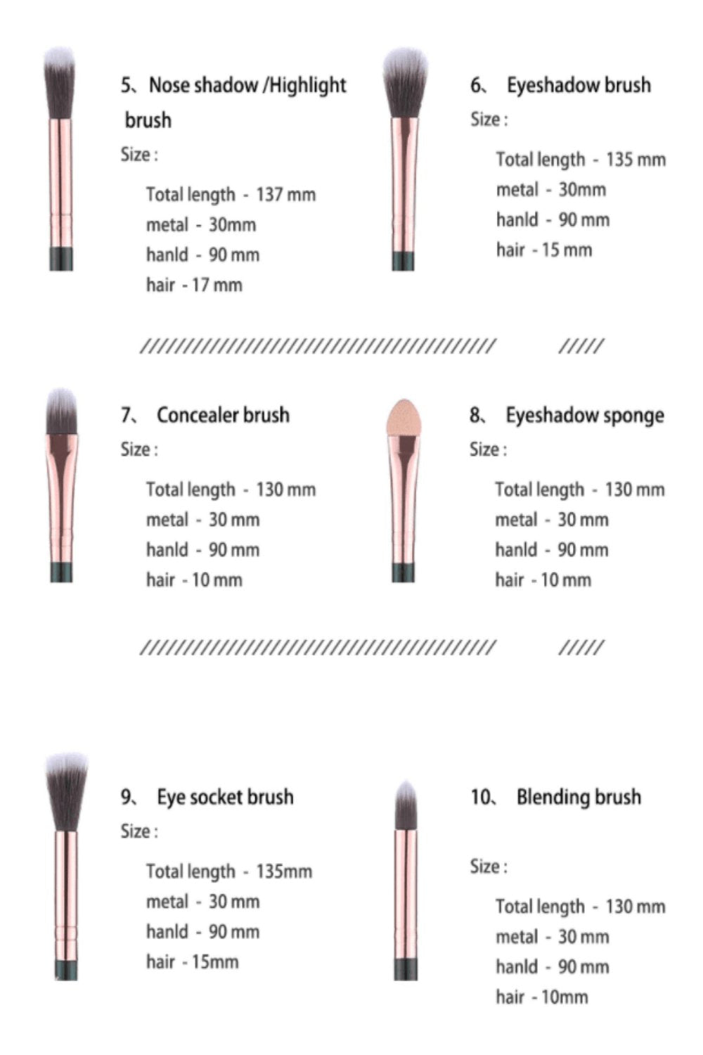 Marble Deep Veins Makeup Blending Brush Set - TGC Boutique - Makeup Brushes