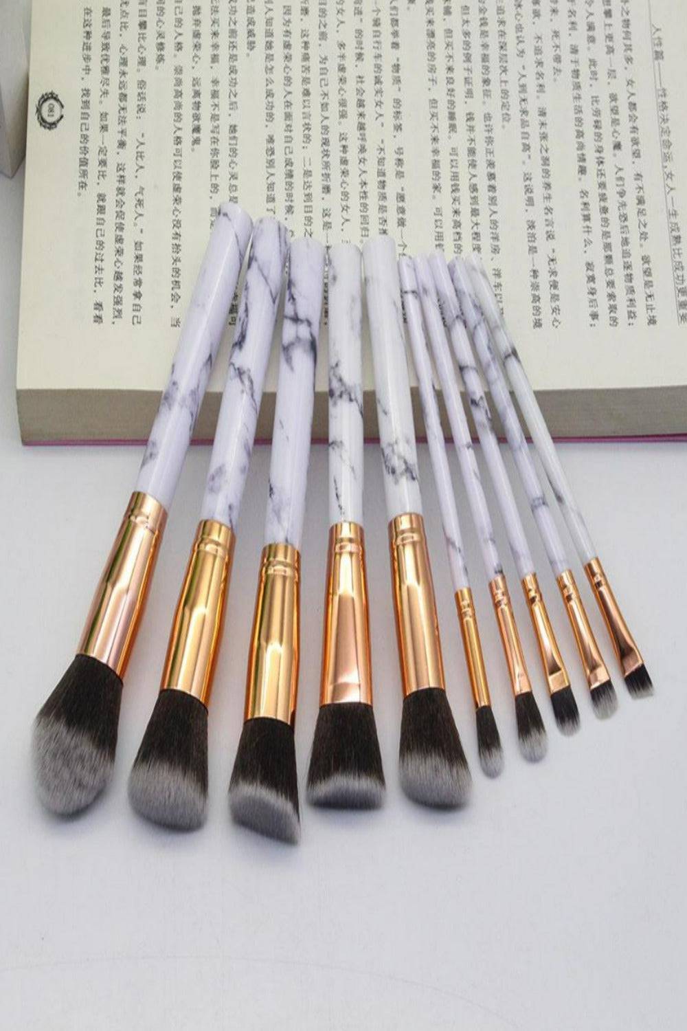 Marble Deep Veins Makeup Blending Brush Set - TGC Boutique - Makeup Brushes