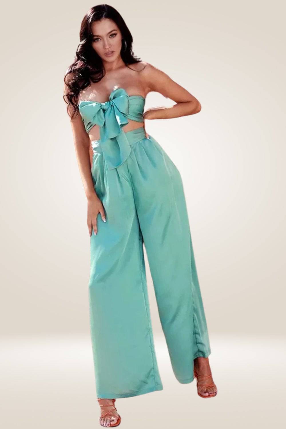 Mint Green Two Piece Pants Set - TGC Boutique - 2 Piece Set