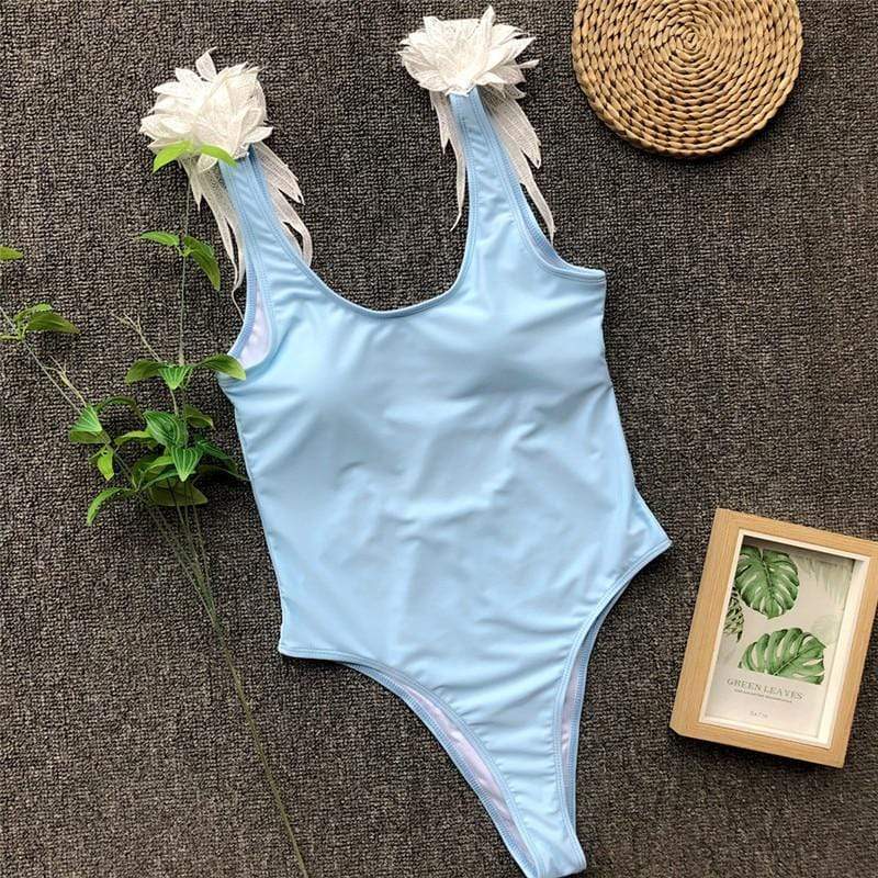 Mommy And Me Matching Swimsuits In Light Blue - TGC Boutique - Mom and Daughter Swimsuit