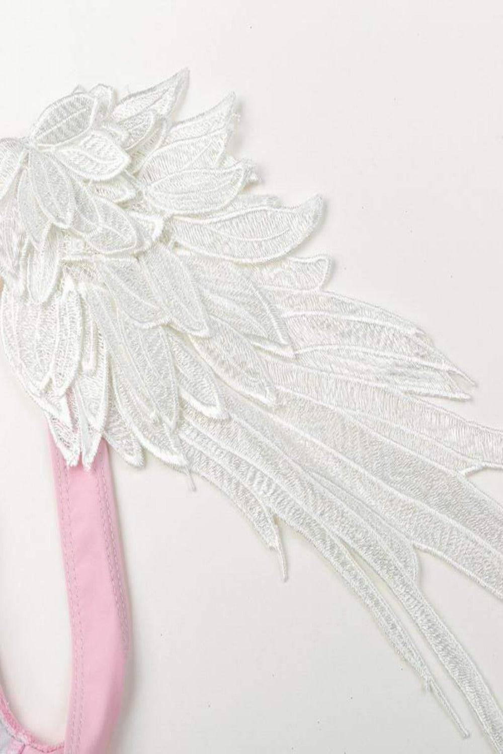Mommy And Me Swimsuits With Angel Wings - Pink - TGC Boutique - Mom and Daughter Swimsuit
