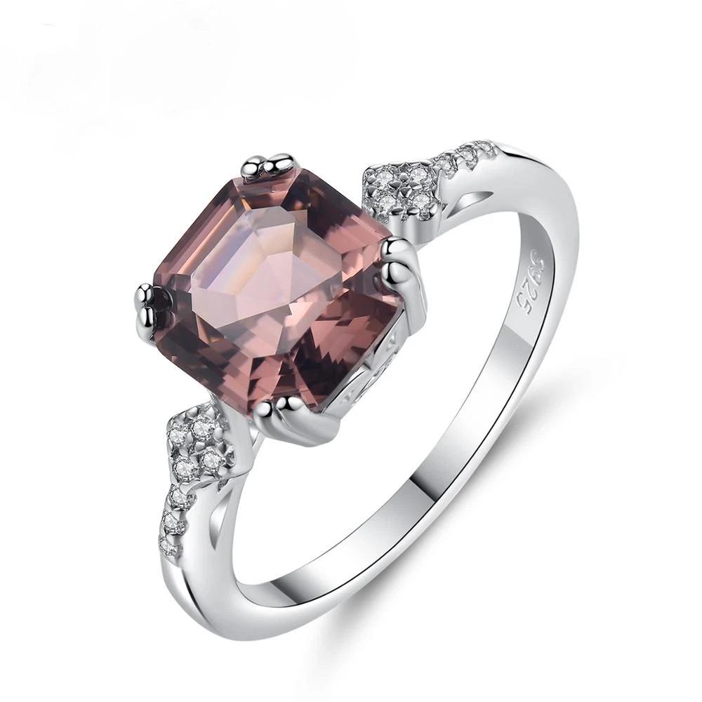 Morganite 925 Sterling Silver Ring Set set - TGC Boutique - Engagement Ring Set