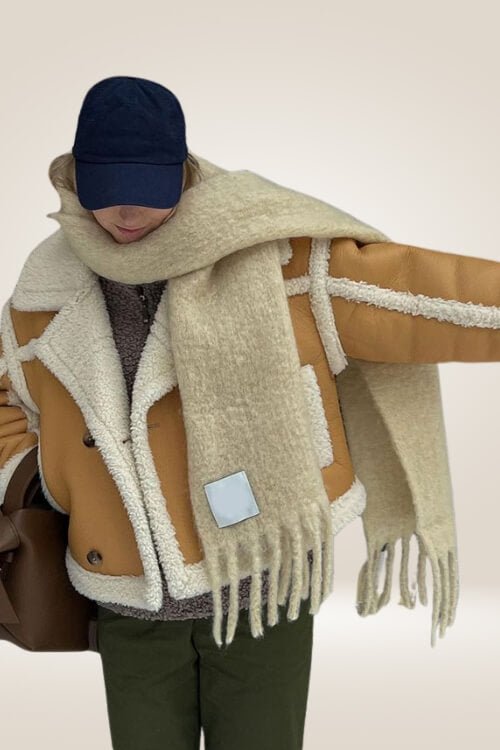 Mustard Mellow Shearling Winter Jacket - TGC Boutique - Bomber Jacket