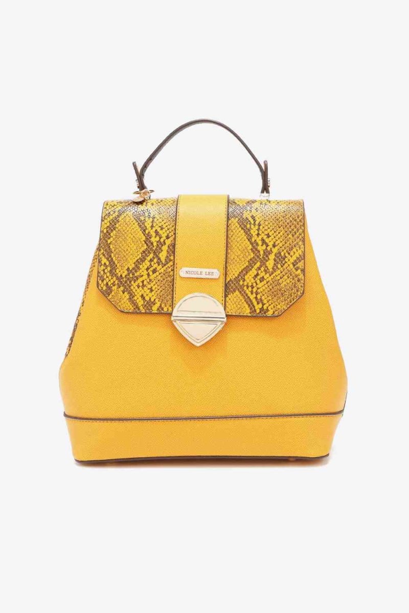 Nicole Lee Python Trio: Backpack, Crossbody & Pouch Set - TGC Boutique - Handbag Set