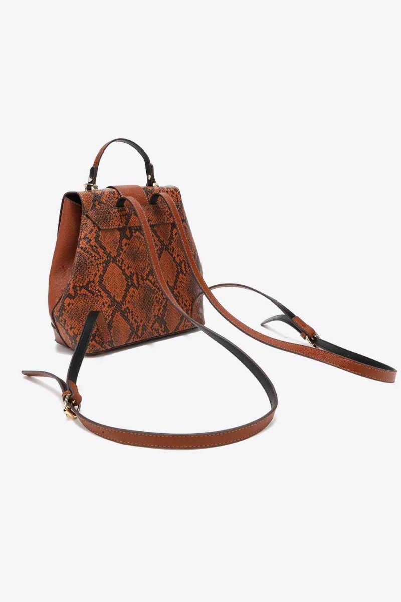 Nicole Lee Python Trio: Backpack, Crossbody & Pouch Set - TGC Boutique - Handbag Set