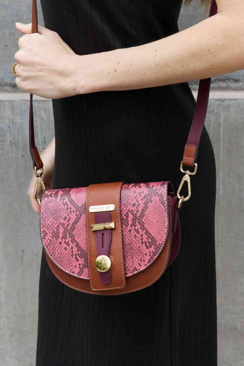 Nicole Lee Python Trio: Backpack, Crossbody & Pouch Set - TGC Boutique - Handbag Set