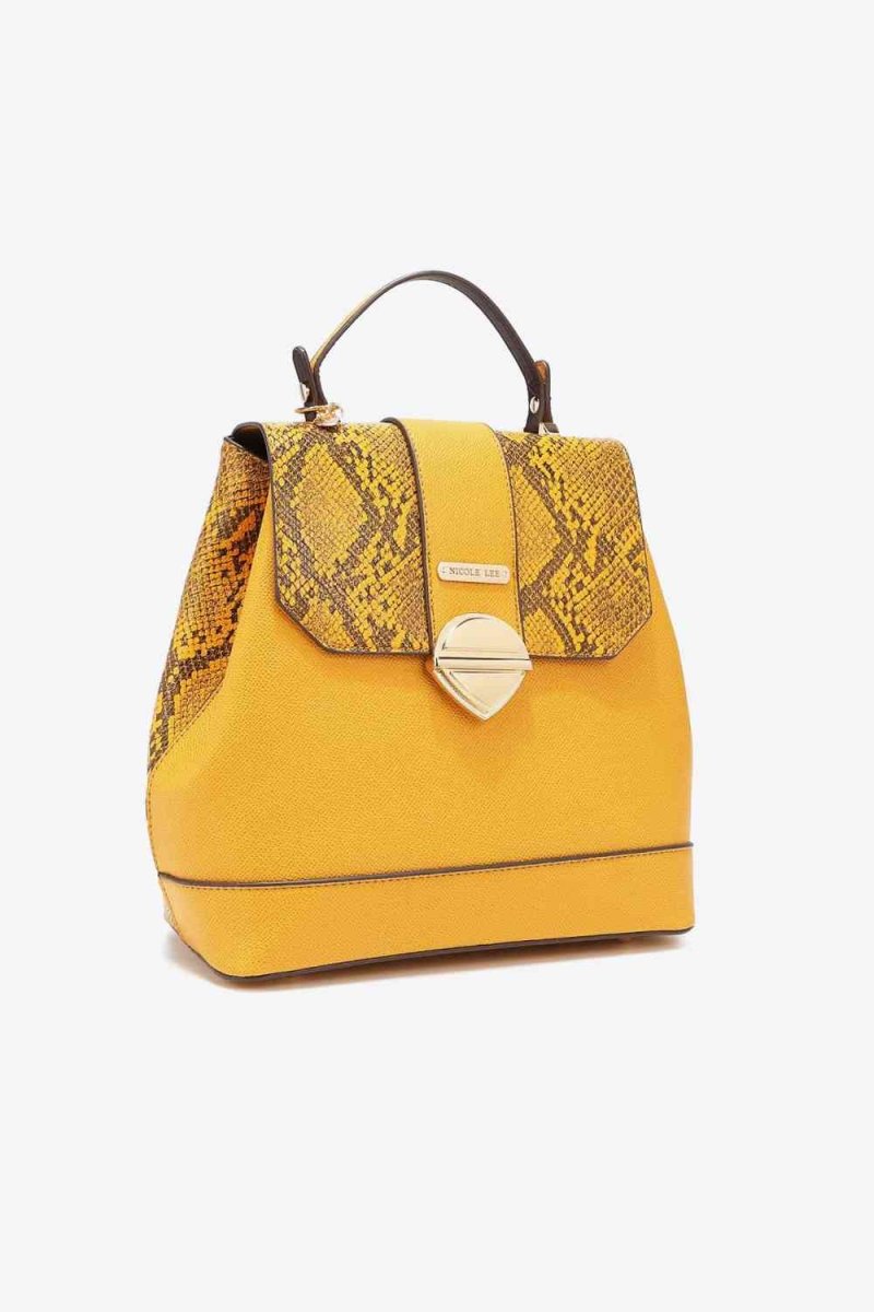 Nicole Lee Python Trio: Backpack, Crossbody & Pouch Set - TGC Boutique - Handbag Set