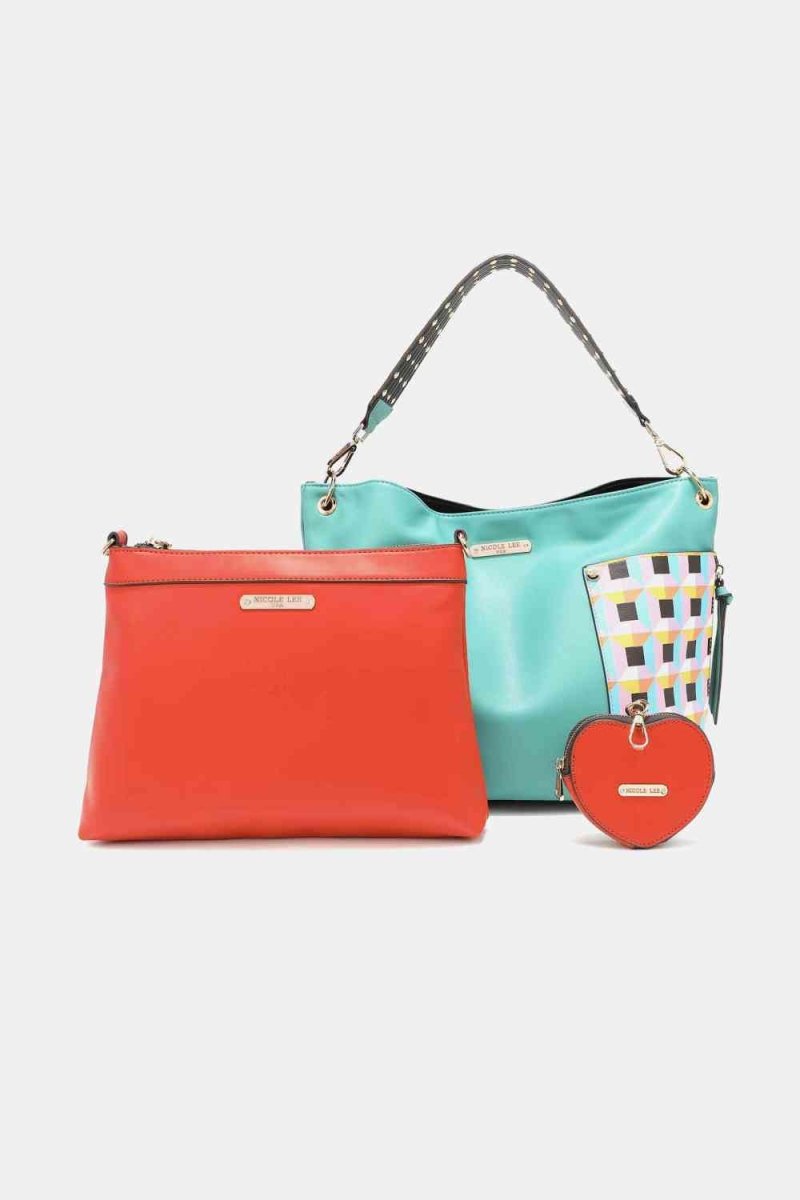 Nicole Lee USA Handbag Set: Shoulder, Crossbody & Coin Pouch - TGC Boutique - Handbags