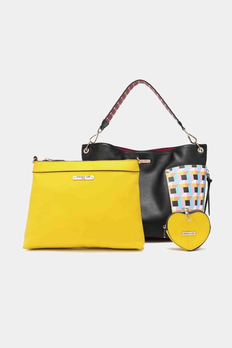 Nicole Lee USA Handbag Set: Shoulder, Crossbody & Coin Pouch - TGC Boutique - Handbags