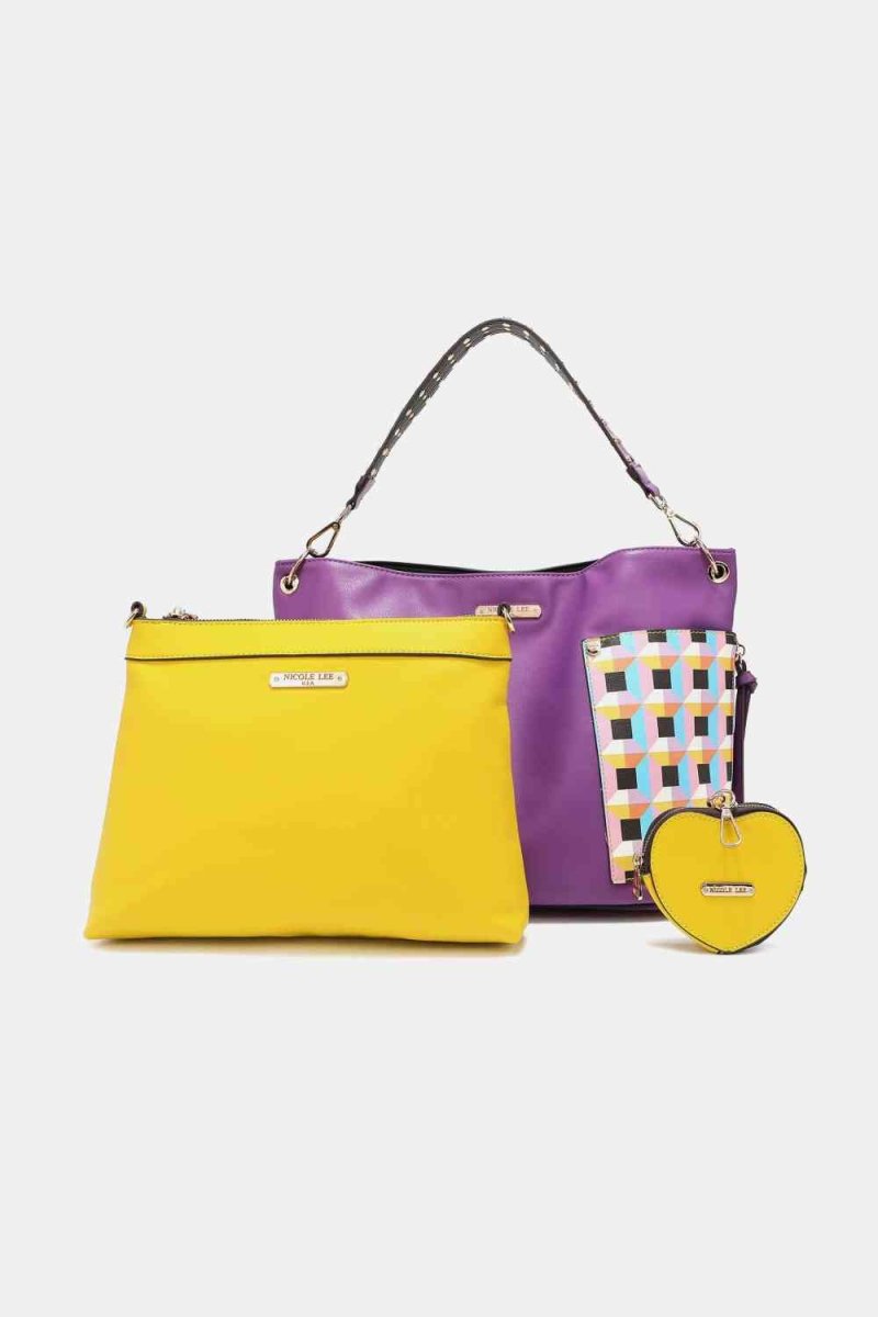 Nicole Lee USA Handbag Set: Shoulder, Crossbody & Coin Pouch - TGC Boutique - Handbags