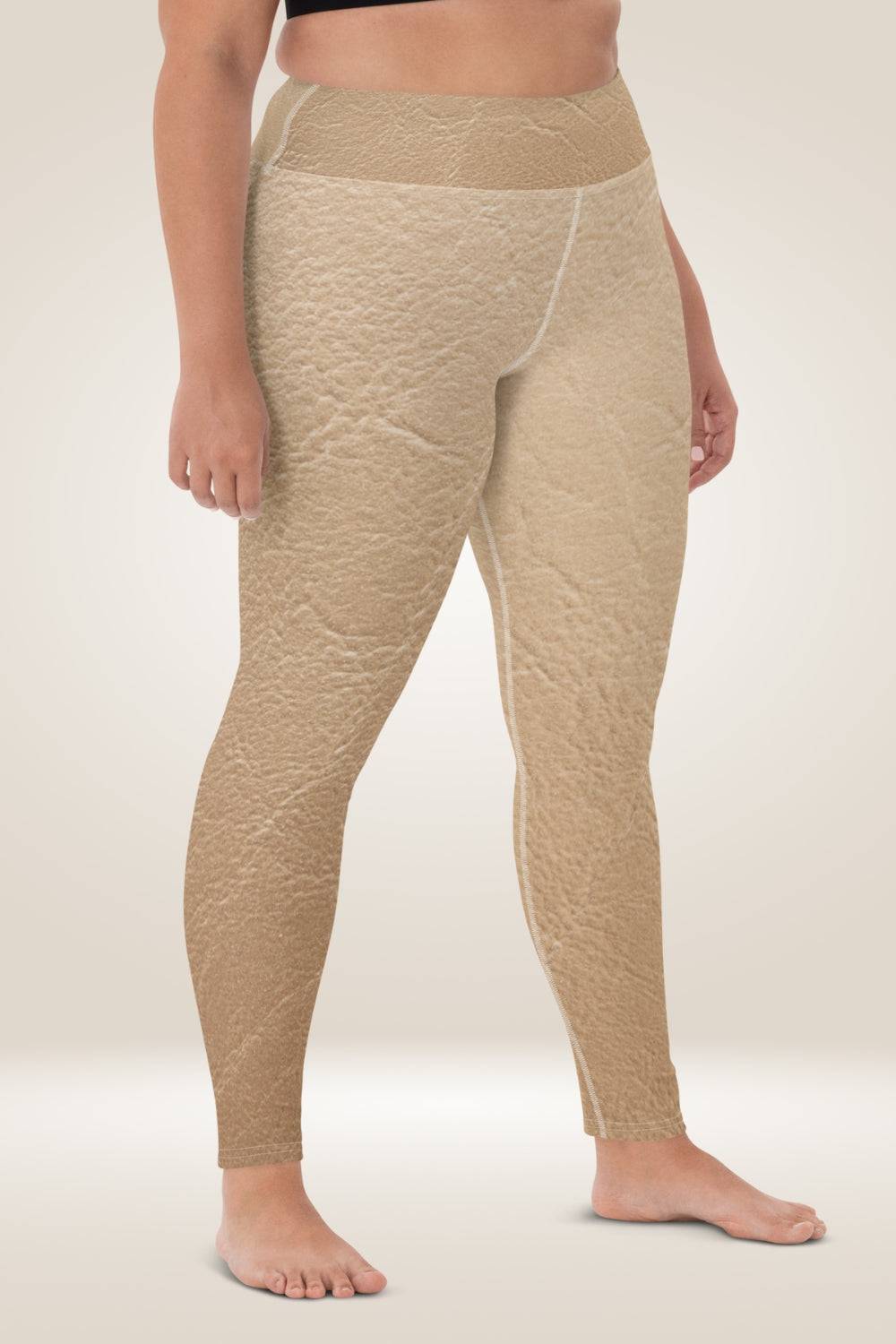 Nude Faux Leather Leggings - TGC Boutique - Leggings