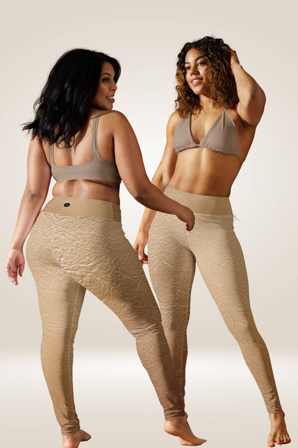 Nude Faux Leather Leggings - TGC Boutique - Leggings