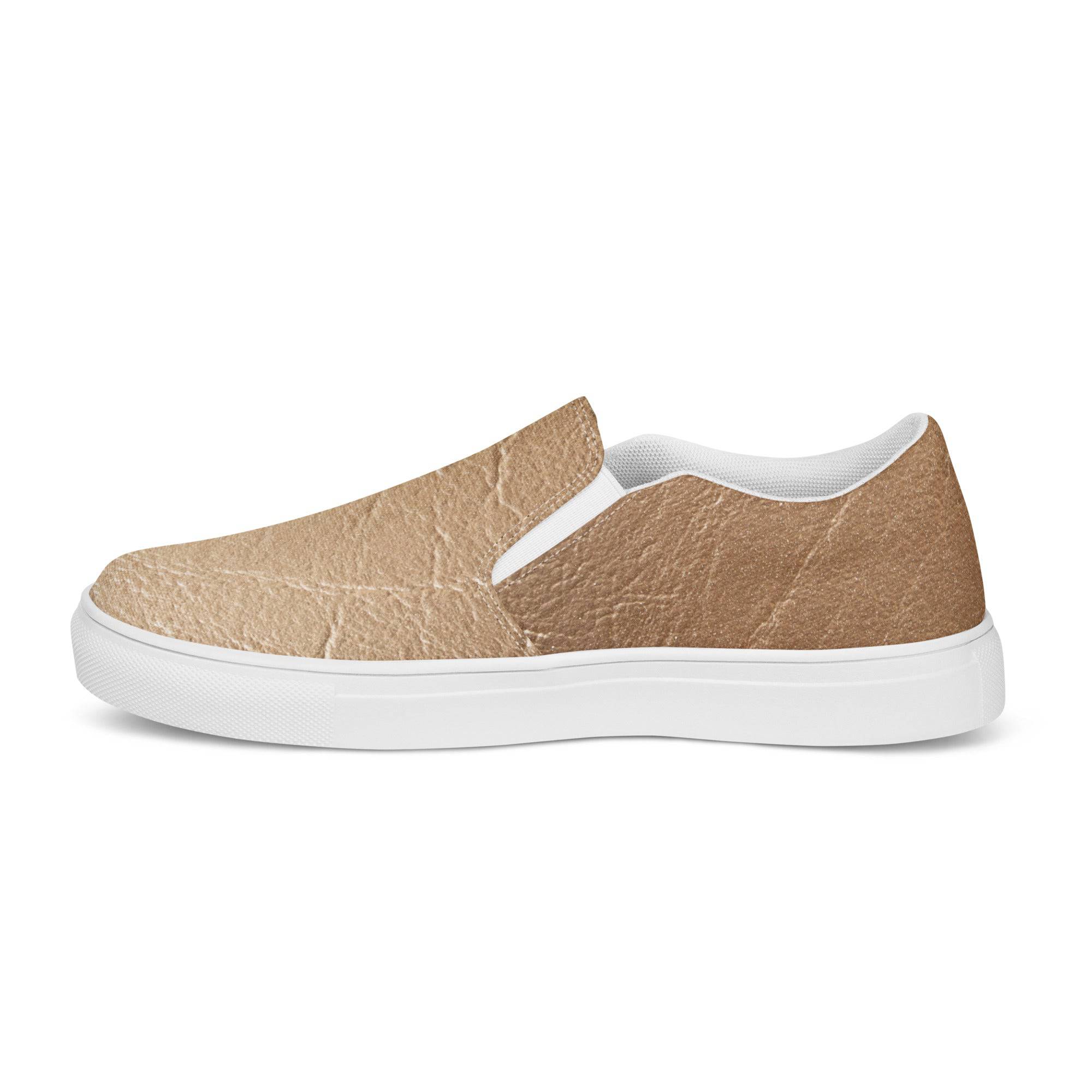 Nude Leather Print Slip On Canvas Shoes - TGC Boutique - Sneakers