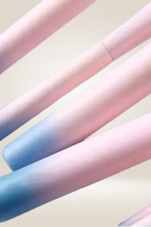 Pink And Blue Gradient Makeup Brush Set - 14 Pack - TGC Boutique - Makeup Brush Set