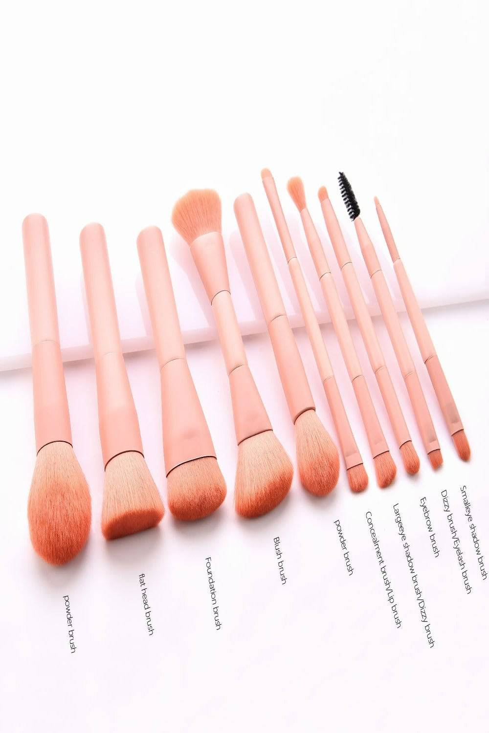 Pink Makeup Brush Set - 10 Pack - TGC Boutique - Makeup Brush Set