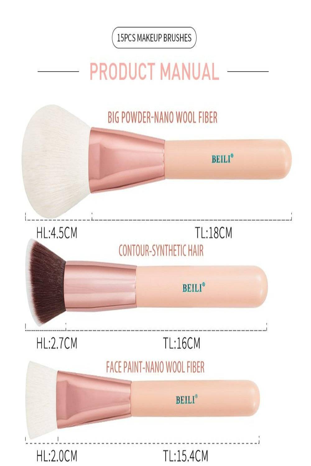 Pink Rose Gold Blending Makeup brush Set - 15 Pack - TGC Boutique - Makeup Brush Set