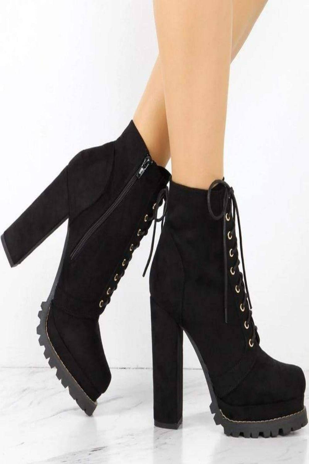 Platform Chunky Heeled Bootie - TGC Boutique - Ankle Booties