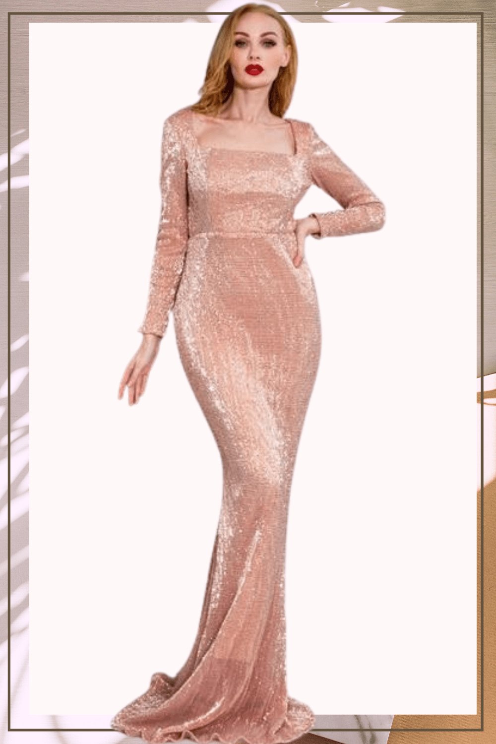 Plus Size Gold Sequins Maxi Dress - TGC Boutique - Evening Gown