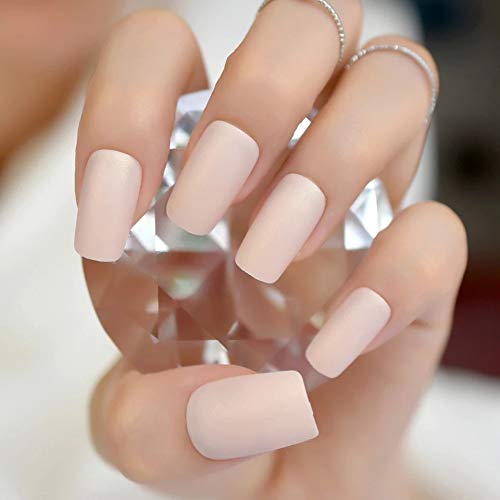 Press On Nails Beige Matte Square Nail Kit - TGC Boutique - Press On Nails