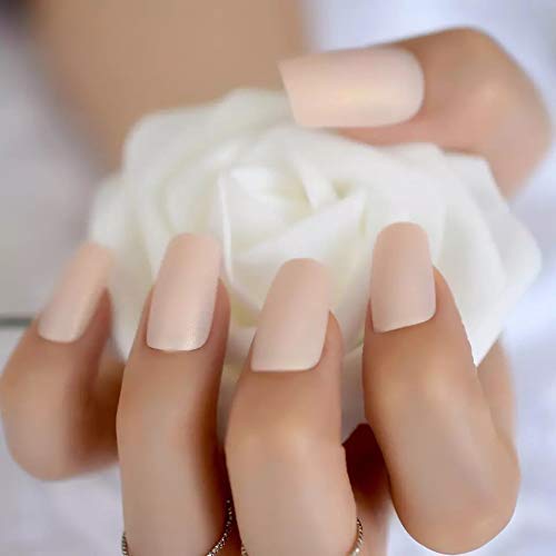 Press On Nails Beige Matte Square Nail Kit - TGC Boutique - Press On Nails