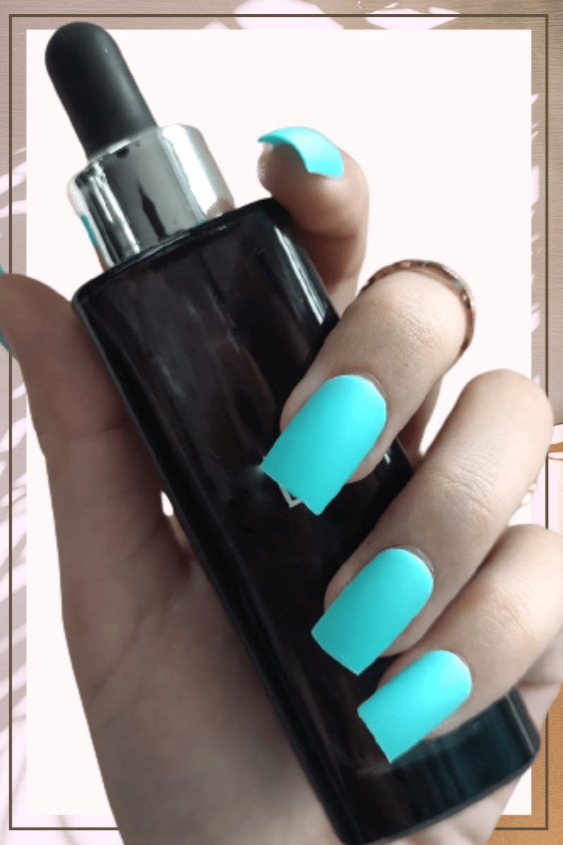 Press On Nails Blue Matte Square Nail Kit - TGC Boutique - Press On Nails