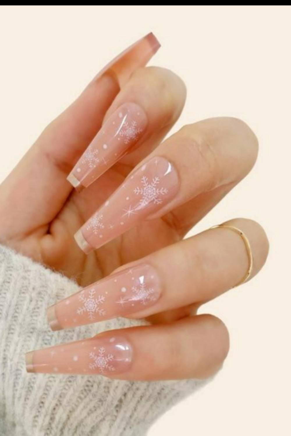 Press On Nails French Tip Neon Matte Glossy Coffin Nail Kit - TGC Boutique - Press On Nails