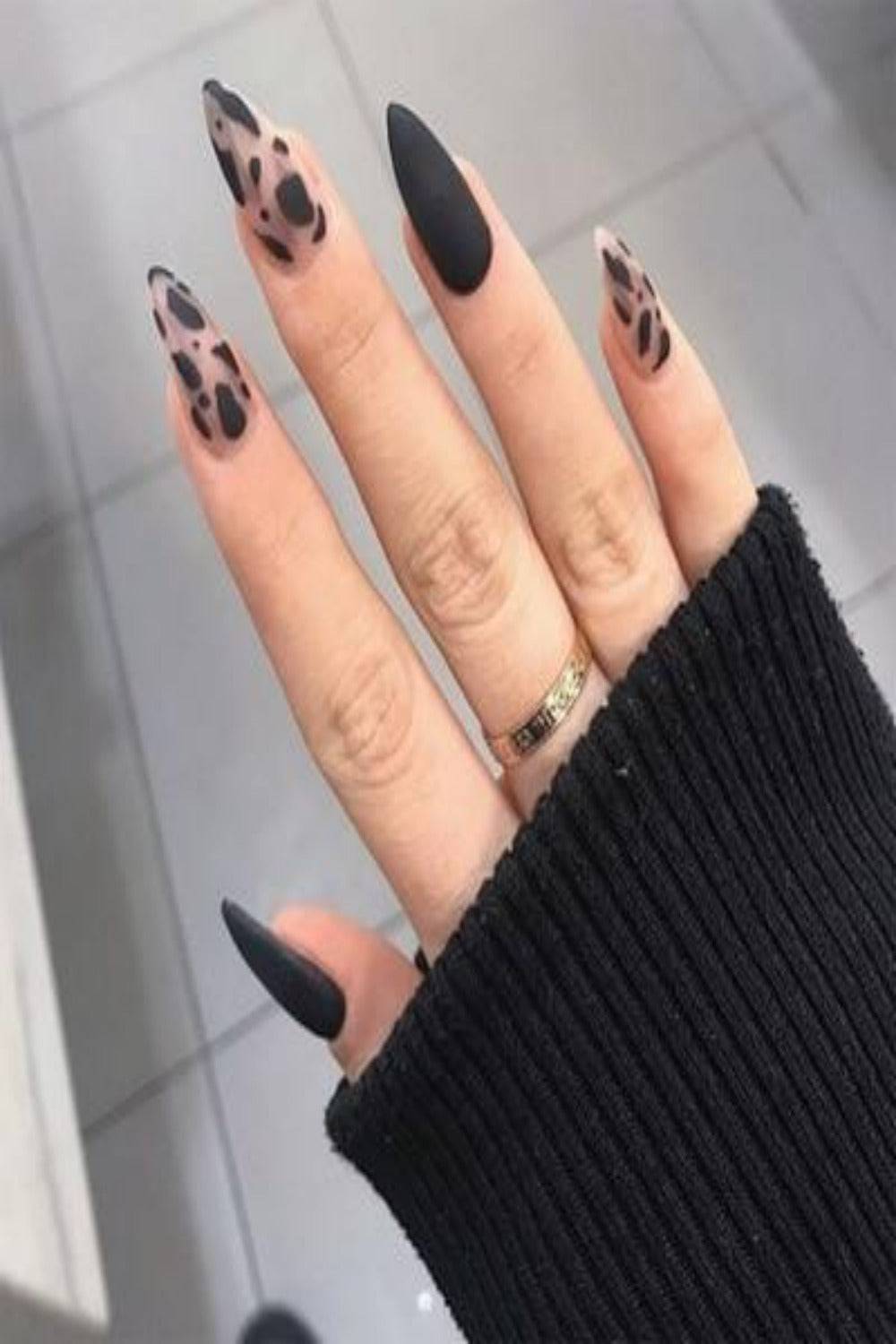 Press On Nails Glossy French Tip Matte Coffin Manicure Nail Kit - TGC Boutique - Press On Nails