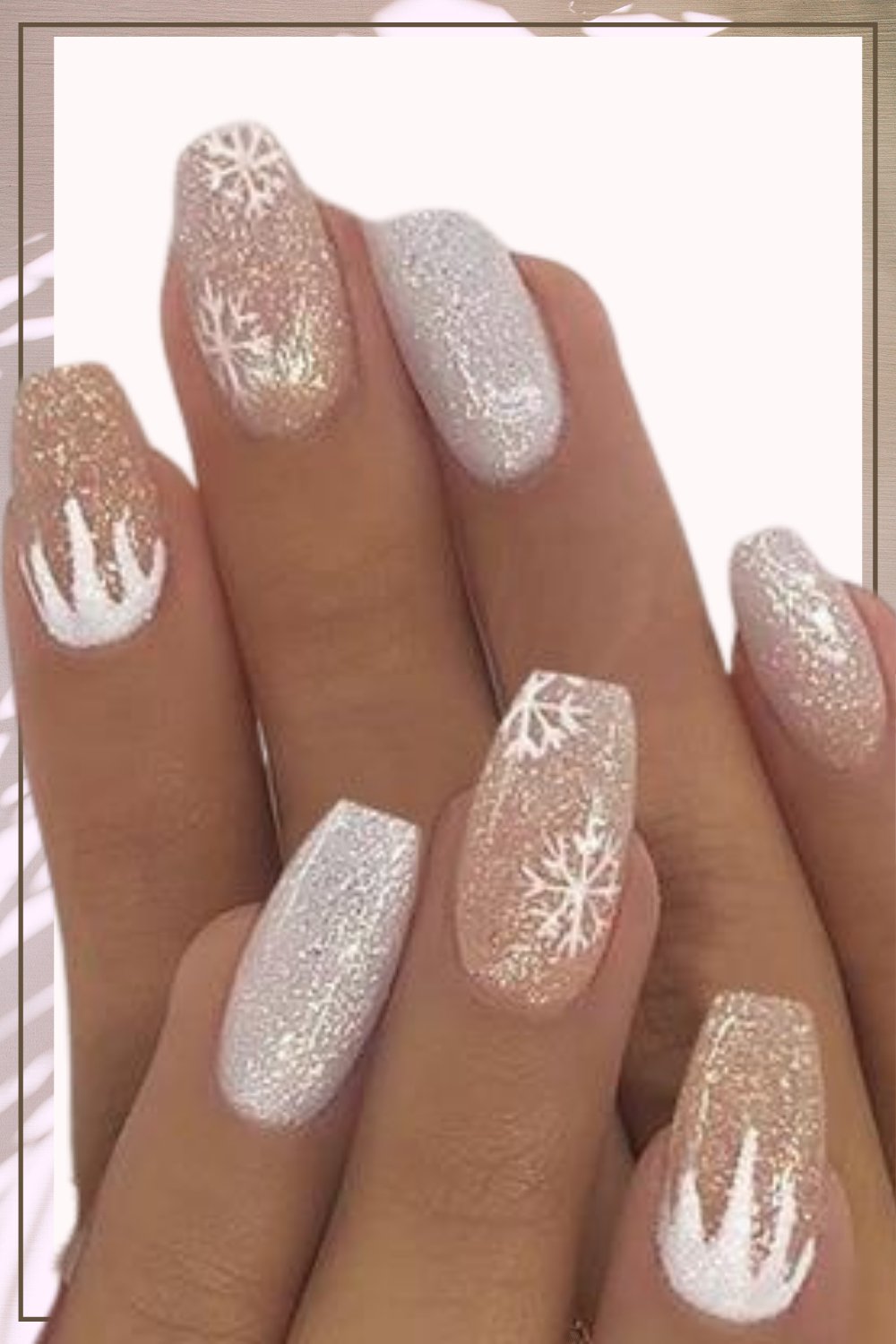 Press On Nails Glossy French Tip Matte Coffin Manicure Nail Kit - TGC Boutique - Press On Nails