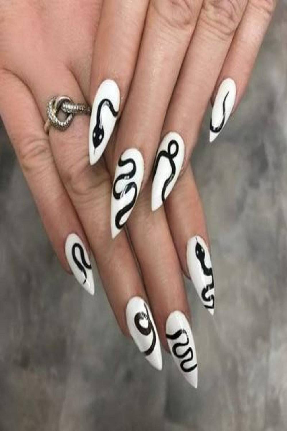 Press On Nails Glossy French Tip Matte Coffin Manicure Nail Kit - TGC Boutique - Press On Nails