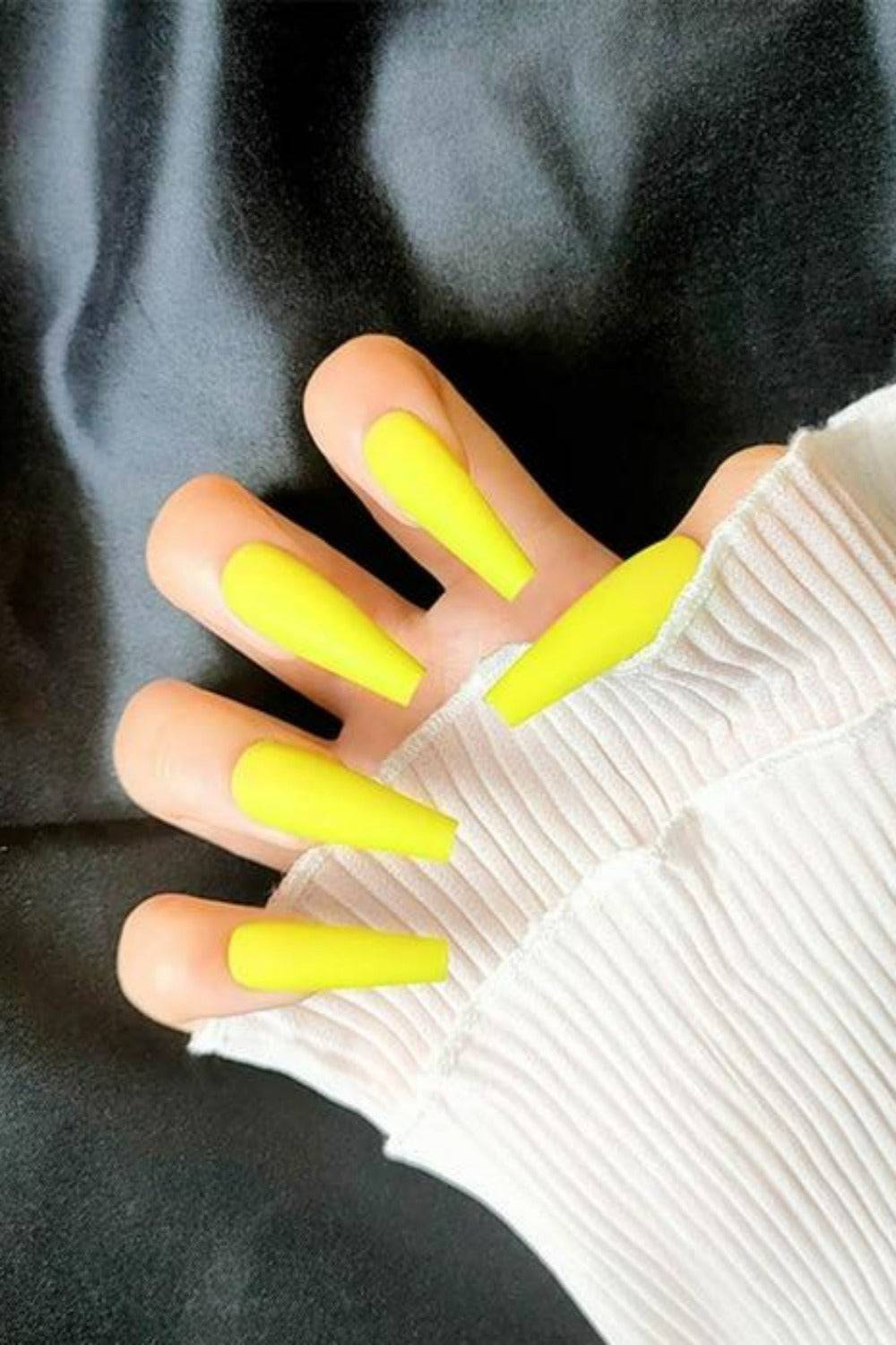 Press On Nails Glossy Gradient Coffin Nail Kit - TGC Boutique - Press On Nails