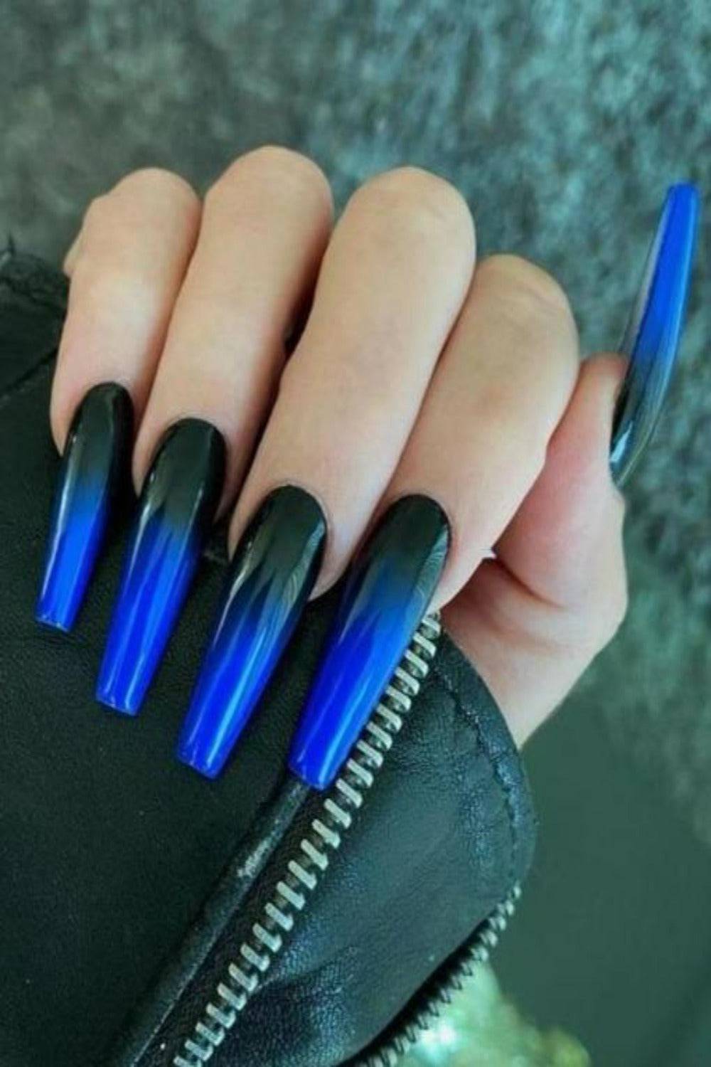 Press On Nails Glossy Gradient Coffin Nail Kit - TGC Boutique - Press On Nails