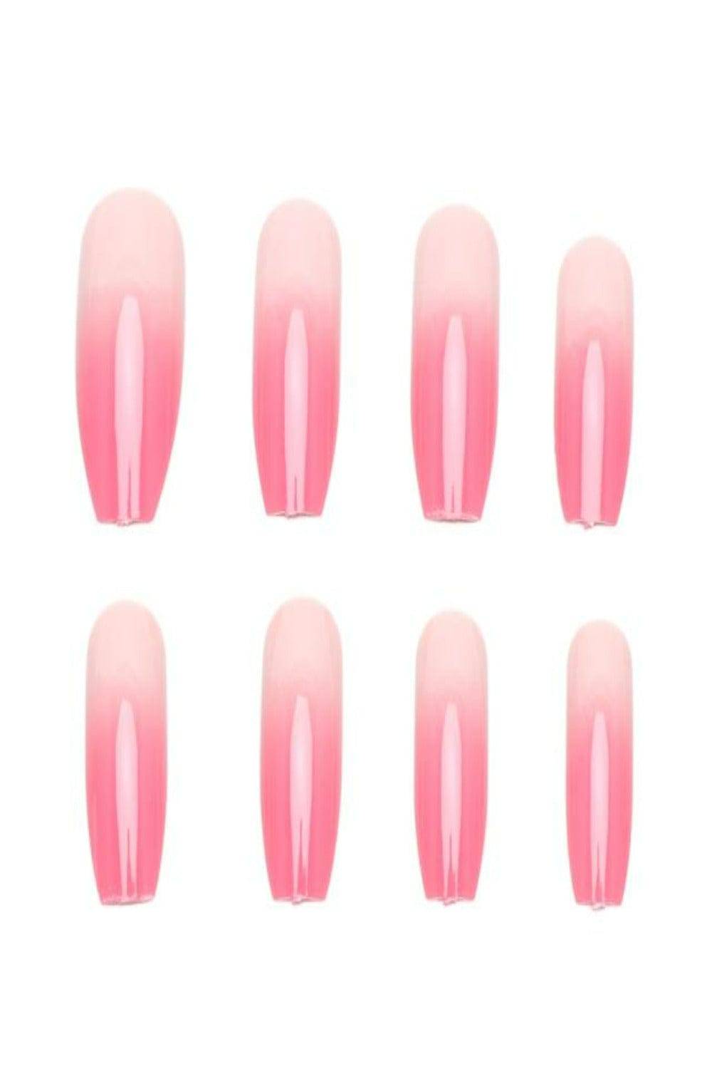 Press On Nails Glossy Gradient Coffin Nail Kit - TGC Boutique - Press On Nails