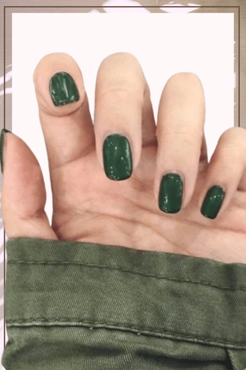 Press On Nails Green Glossy Coffin Nail Kit - TGC Boutique - Press On Nails