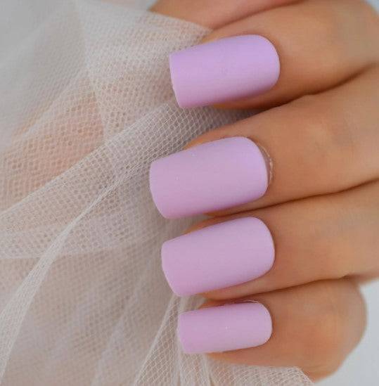 Press On Nails Lavender Matte Square Nail Kit - TGC Boutique - Press On Nails