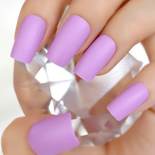 Press On Nails Lavender Matte Square Nail Kit - TGC Boutique - Press On Nails