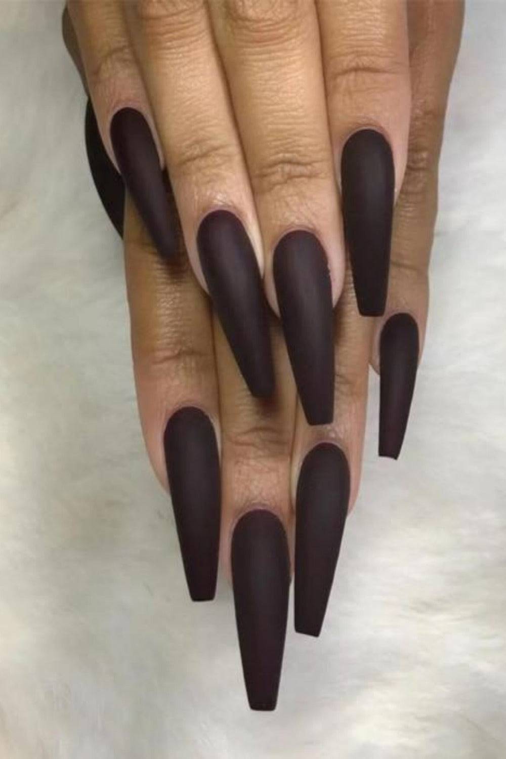 Press On Nails Matte Coffin Tip Nail Kit - TGC Boutique - Press On Nails