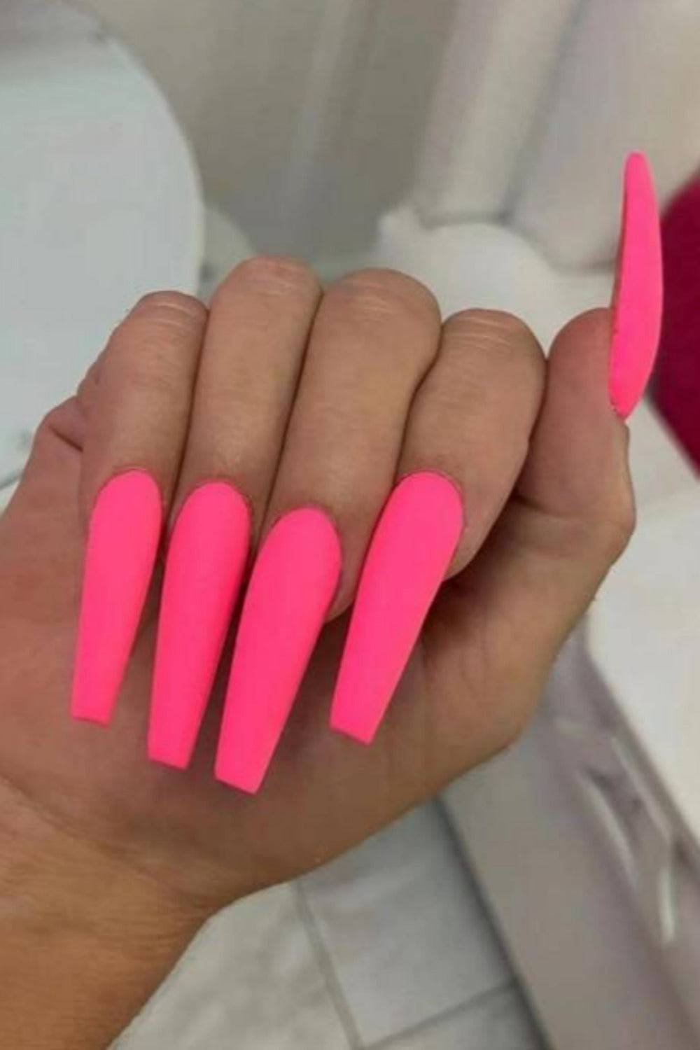 Press On Nails Matte Coffin Tip Nail Kit - TGC Boutique - Press On Nails