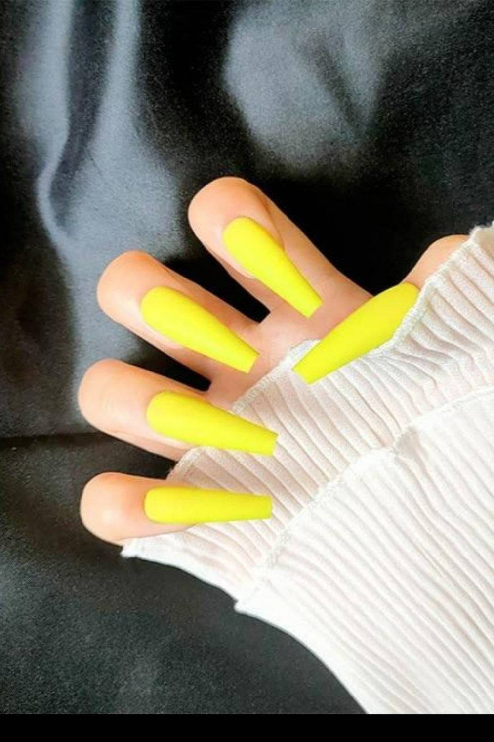 Press On Nails Matte Coffin Tip Nail Kit - TGC Boutique - Press On Nails