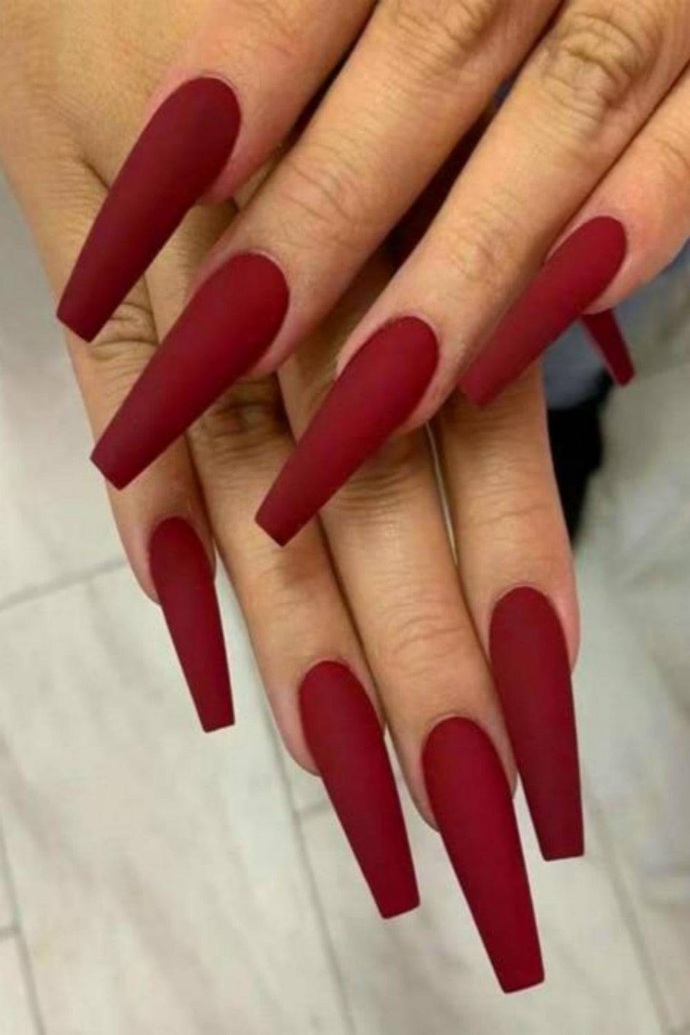 Press On Nails Matte Coffin Tip Nail Kit - TGC Boutique - Press On Nails