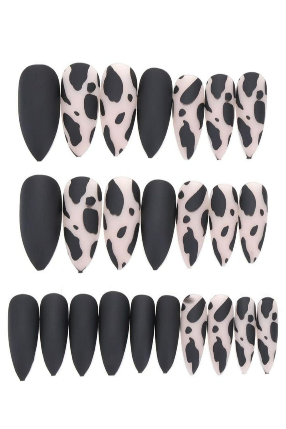Press On Nails Matte Glossy Neon String Art Coffin Nail Kit - TGC Boutique - Press On Nails